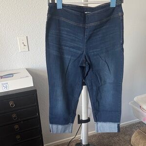 Indigo Rein Dark Blue Cropped Jeggins
